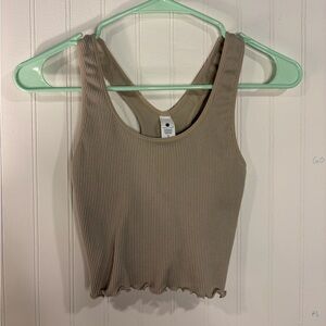 Yogalicous Ribbed Tank w/ Ruffles